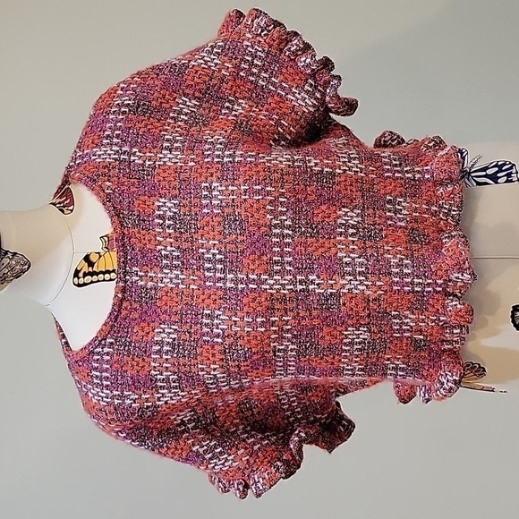 ZARA knitted metalic crop top.  Stretchy thick material.  Size is Small. NWT. - Picture 1 of 10